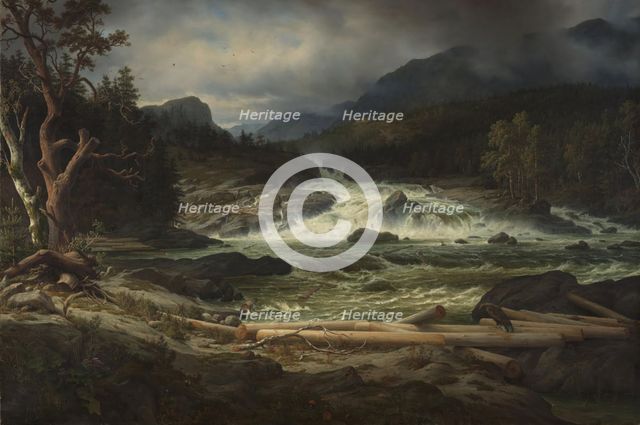 The Labro Falls at Kongsberg, 1837. Creator: Thomas Fearnley.