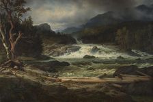 The Labro Falls at Kongsberg, 1837. Creator: Thomas Fearnley