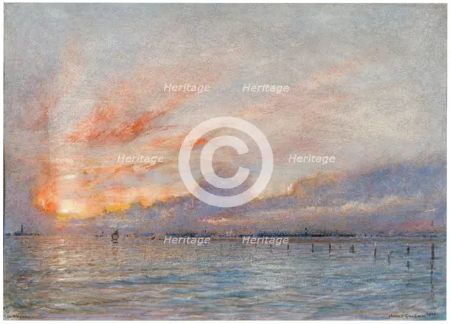 'The Lagoons, Venice', 1910. Artist: Albert Goodwin