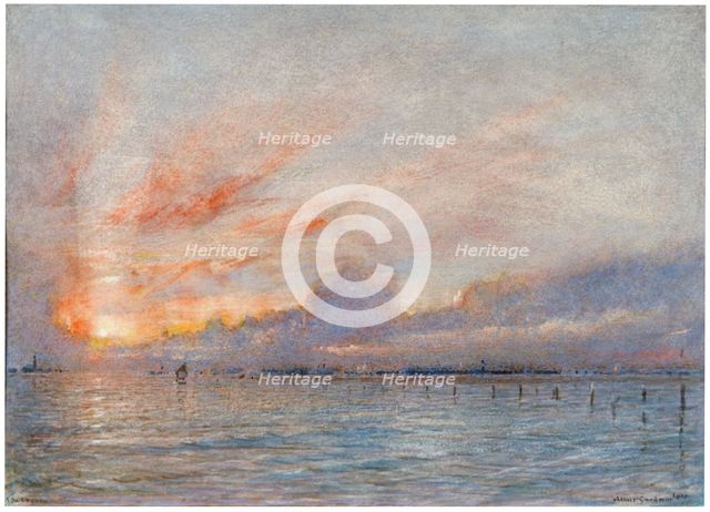 'The Lagoons, Venice', 1910. Artist: Albert Goodwin