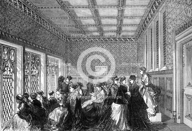 The Ladies' Gallery, House of Commons, 1870. Creator: Unknown.