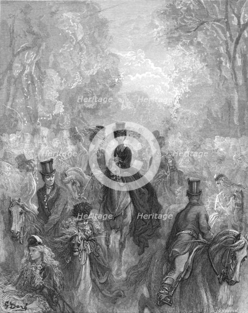 'The Ladies' Mile', 1872.  Creator: Gustave Doré.