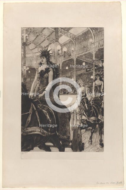 The Ladies of the Chariots at the Hippodrome (Ces dames des chars à l'Hippodrome), 1885. Creator: James Tissot.