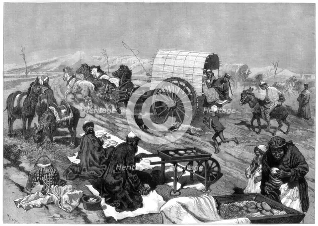 'The ladies' omnibus, Kashgar', Central Asia, 1875.Artist: W Palmer