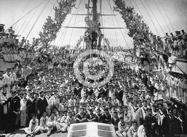 The lads of the training ship HMS 'Impregnable', 1896. Artist: WM Crockett