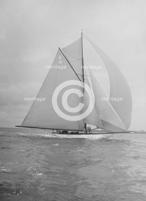 'The Lady Anne' running downwind, 1912. Creator: Kirk & Sons of Cowes.