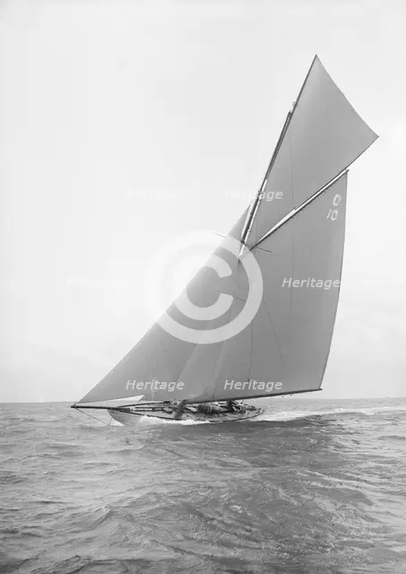 'The Lady Anne' sailing close-hauled, 1912. Creator: Kirk & Sons of Cowes.