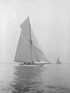 The Lady Anne sailing in gentle breeze, 1913. Creator: Kirk & Sons of Cowes
