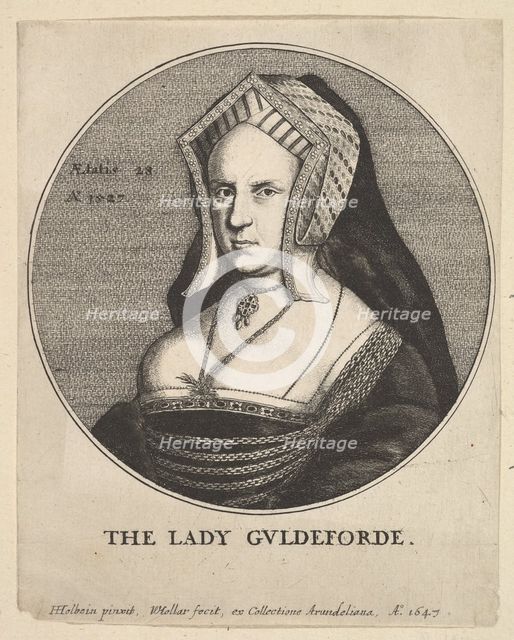The Lady Guldeforde (Mary, Lady Guildford), 1647. Creator: Wenceslaus Hollar.