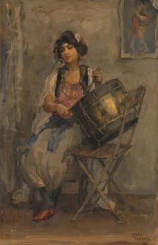 The Lady Drummer, c.1890-c.1910. Creator: Isaac Lazerus Israels