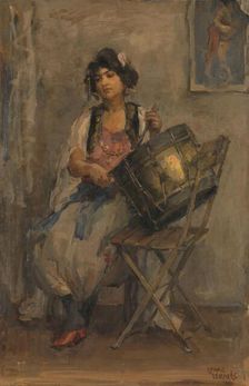 The Lady Drummer, c.1890-c.1910. Creator: Isaac Lazerus Israels