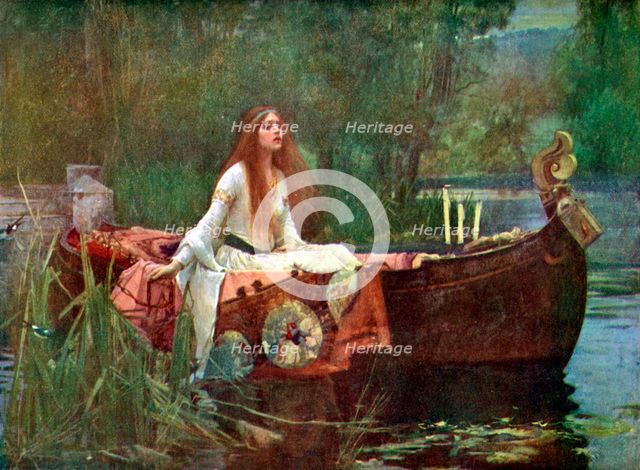 'The Lady of Shalott', 1888 (1923).Artist: John William Waterhouse