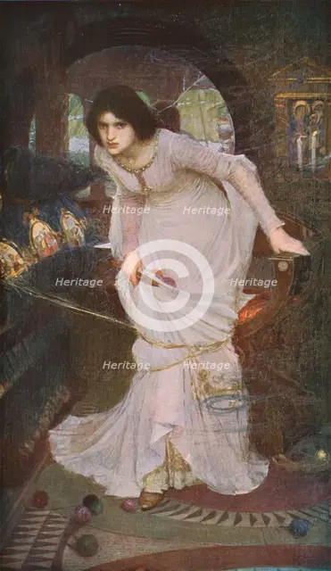'The Lady of Shalott Looking at Lancelot', 1894, (c1930). Creator: John William Waterhouse.
