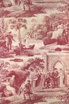 The Lady of the Lake (Furnishing Fabric), Mulhouse, c. 1820. Creator: Unknown