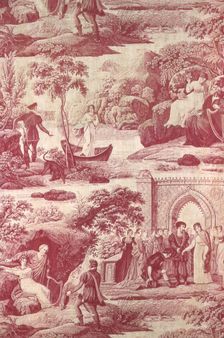 The Lady of the Lake (Furnishing Fabric), Mulhouse, c. 1820. Creator: Unknown