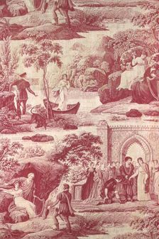 The Lady of the Lake (Furnishing Fabric), Mulhouse, c. 1820. Creator: Unknown