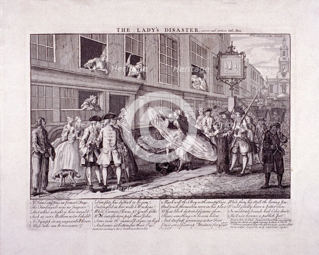 'The lady's disaster', 1747. Artist: John June
