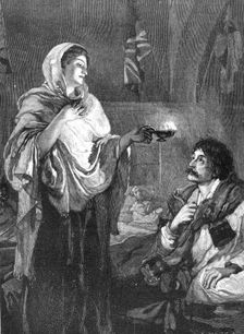 The Lady with the Lamp c1880. Creator: Unknown
