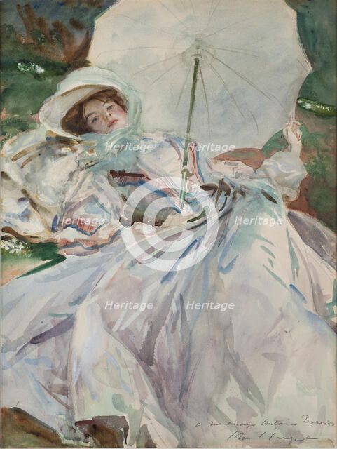 The Lady with the Umbrella, 1911. Creator: Sargent, John Singer (1856-1925).