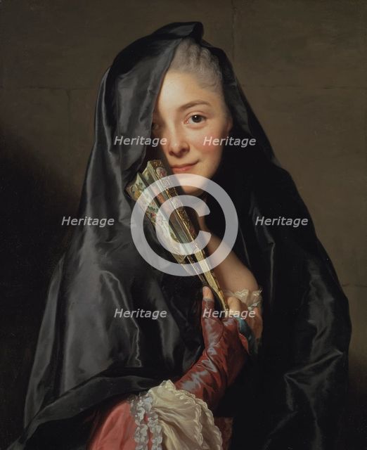 The Lady with the Veil (the Artist's Wife), 1768. Creator: Alexander Roslin.