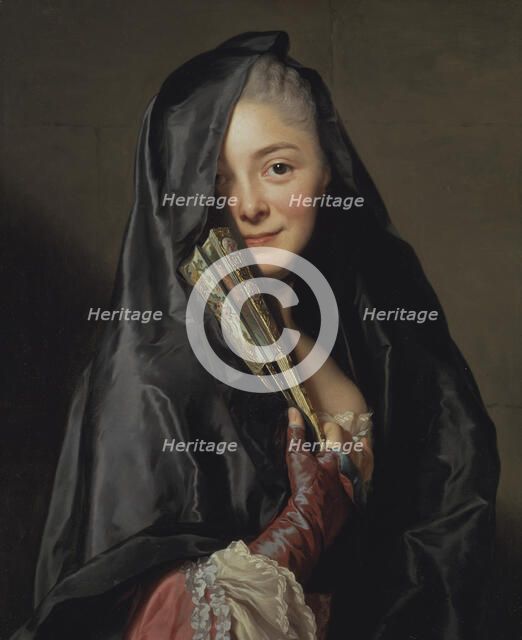 The Lady with the Veil (the Artist's Wife), 1768. Creator: Alexander Roslin.