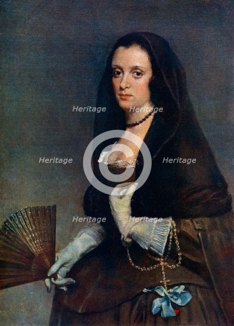 'The Lady with a Fan', c1630-1650, (1912).Artist: Diego Velasquez