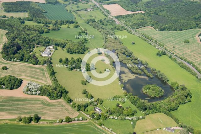 The lake and landscape park at Shardeloes, Amersham, Buckinghamshire, 2018. Creator: Historic England.