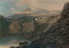 The Lake and Town of Nemi 1778. Artist: John Robert Cozens