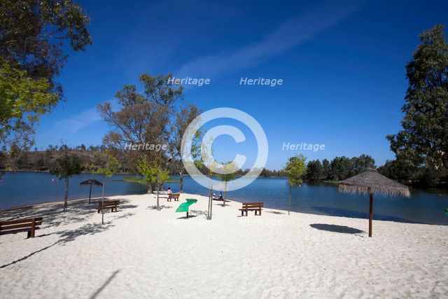 The lake in Mina de Sao Domingos, Portugal, 2009. Creator: Samuel Magal.