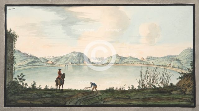 The Lake of Agnano evidently the Crater of an ancient Volcano, 1776.