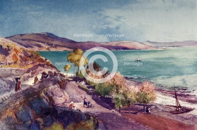 'The Lake of Galilee, Looking North from Tiberias', 1902. Creator: John Fulleylove.