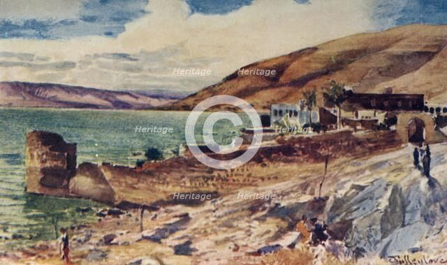 'The Lake of Galilee, Looking South from Tiberias', 1902. Creator: John Fulleylove.