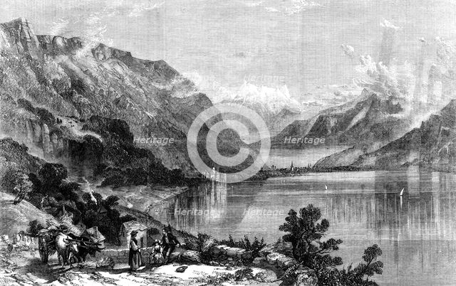 "The Lake of Geneva" - painted by W. Collingwood Smith - from the Exhibition of the Society of Paint Creator: Unknown.
