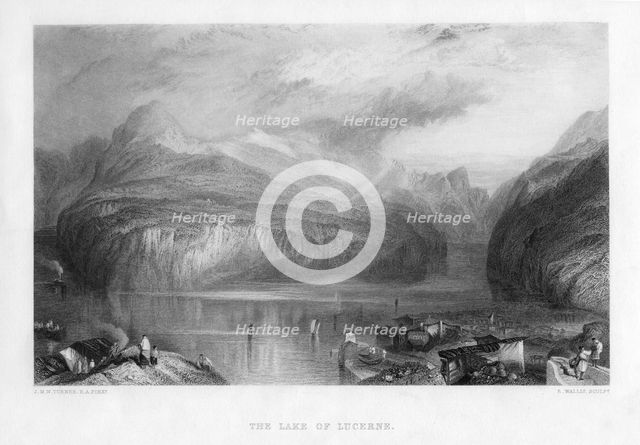 'The Lake of Lucerne', 19th century.Artist: R Wallis