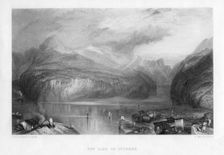 The Lake of Lucerne 19th century.Artist: R Wallis