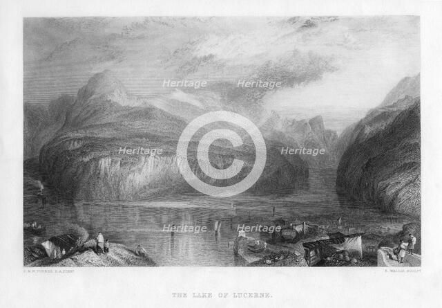 'The Lake of Lucerne', 19th century.Artist: R Wallis
