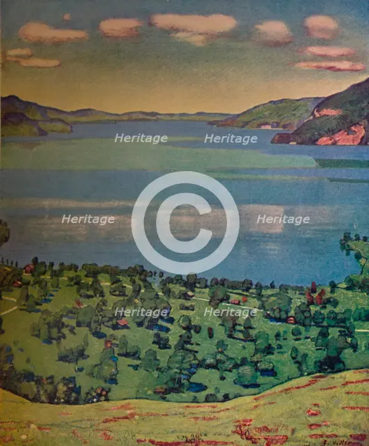 'The Lake of Thun, from Leissigen', c1910.  Artist: Ferdinand Hodler.