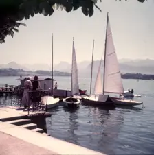 The lakeside, Lucerne, Switzerland, c1955. Creator: Arthur Charles Kirby Ware