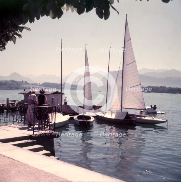 The lakeside, Lucerne, Switzerland, c1955.  Creator: Arthur Charles Kirby Ware.