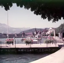 The lakeside, Lucerne, Switzerland, c1955. Creator: Arthur Charles Kirby Ware