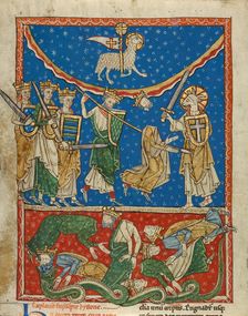 The Lamb Defeating the Ten Kings, about 1220-1235. Creator: Unknown
