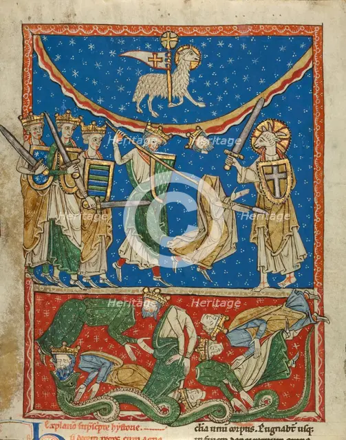 The Lamb Defeating the Ten Kings, about 1220-1235. Creator: Unknown.