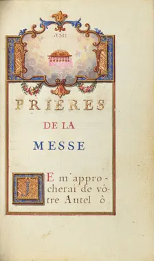 The Lamb of God on an Altar; Prayers of the Mass, about 1720-1730. Creator: Jean Pierre Rousselet