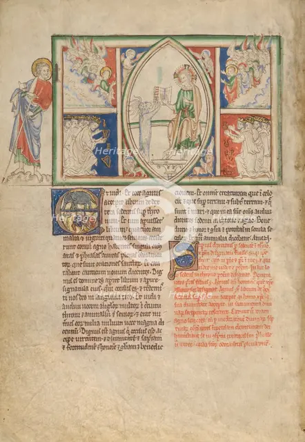 The Lamb Taking the Sealed Book and an Angel and the Elders Singing Praises, about 1255-1260. Creator: Unknown.