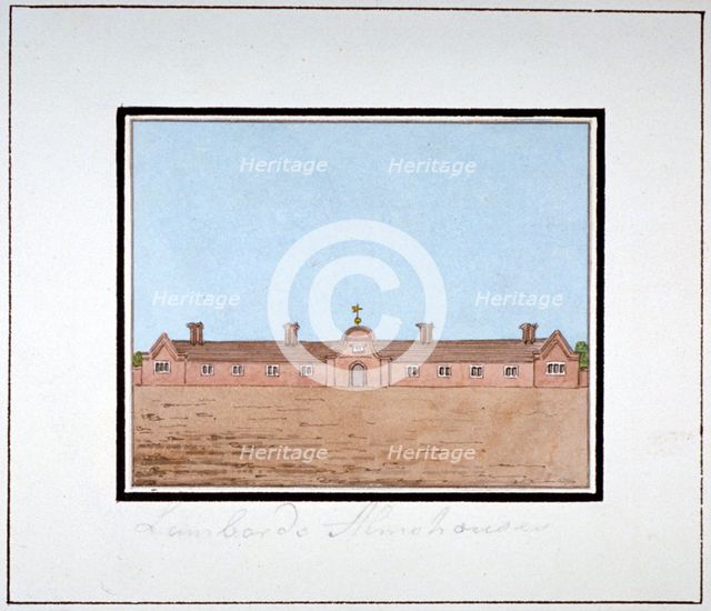 The Lambarde Almshouses, Greenwich Park, London, c1790. Artist: Anon