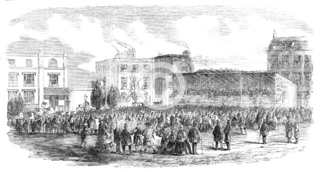 The Lambeth Election: the Hustings at Kennington, 1857. Creator: Unknown.