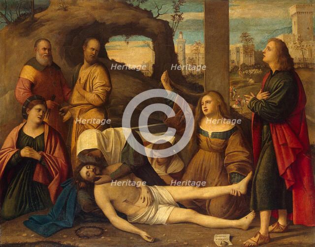 The Lamentation over Christ, 1527. Artist: Basaiti, Marco (c. 1470-1530)