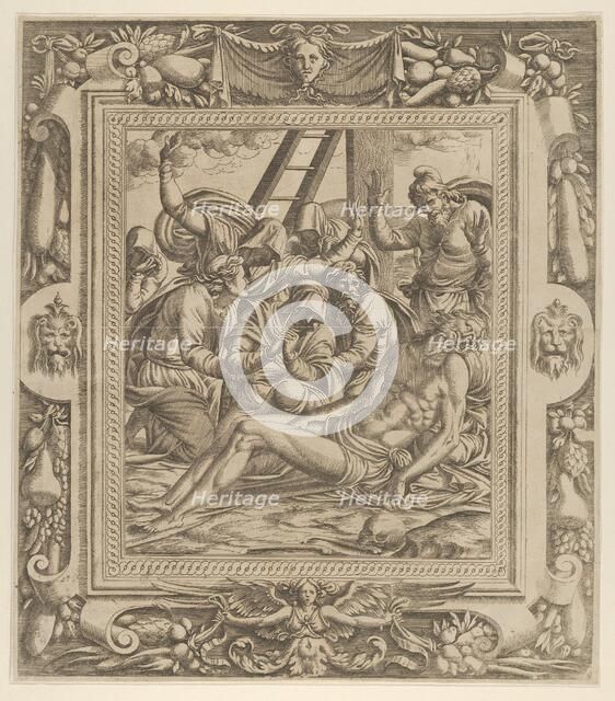 The Lamentation over Christ, 1535-55. Creator: Jean Mignon.