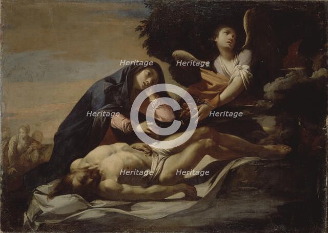 The Lamentation over Christ, Mid of 17th cen.. Artist: Stanzione, Massimo (ca. 1585-ca. 1658)