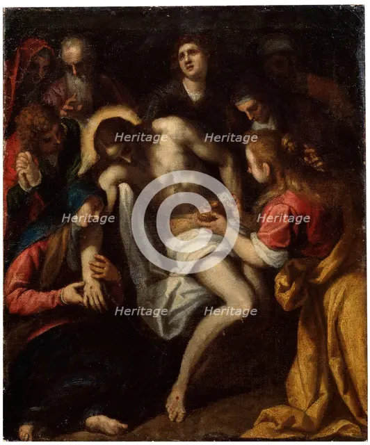 'The Lamentation over Christ', late 16th or early 17th century. Artist: Leandro Bassano